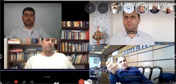 جلسه هم اندیشی خبرنگاران خارجی و معاون مطبوعاتی با موضوع کرونا به صورت ویدئوکنفرانس